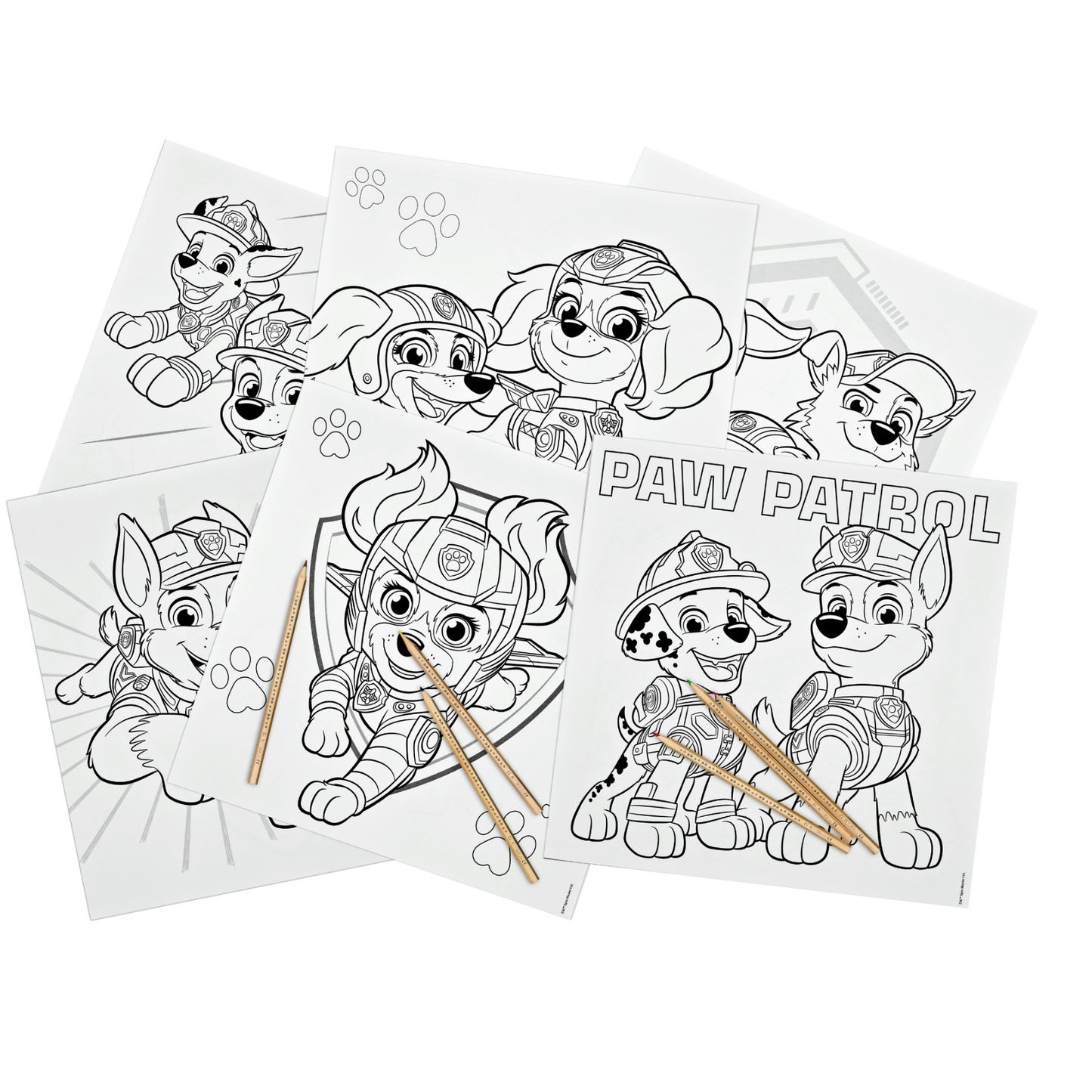 Paw Patrol Kleurset met 6 kleurpotloden