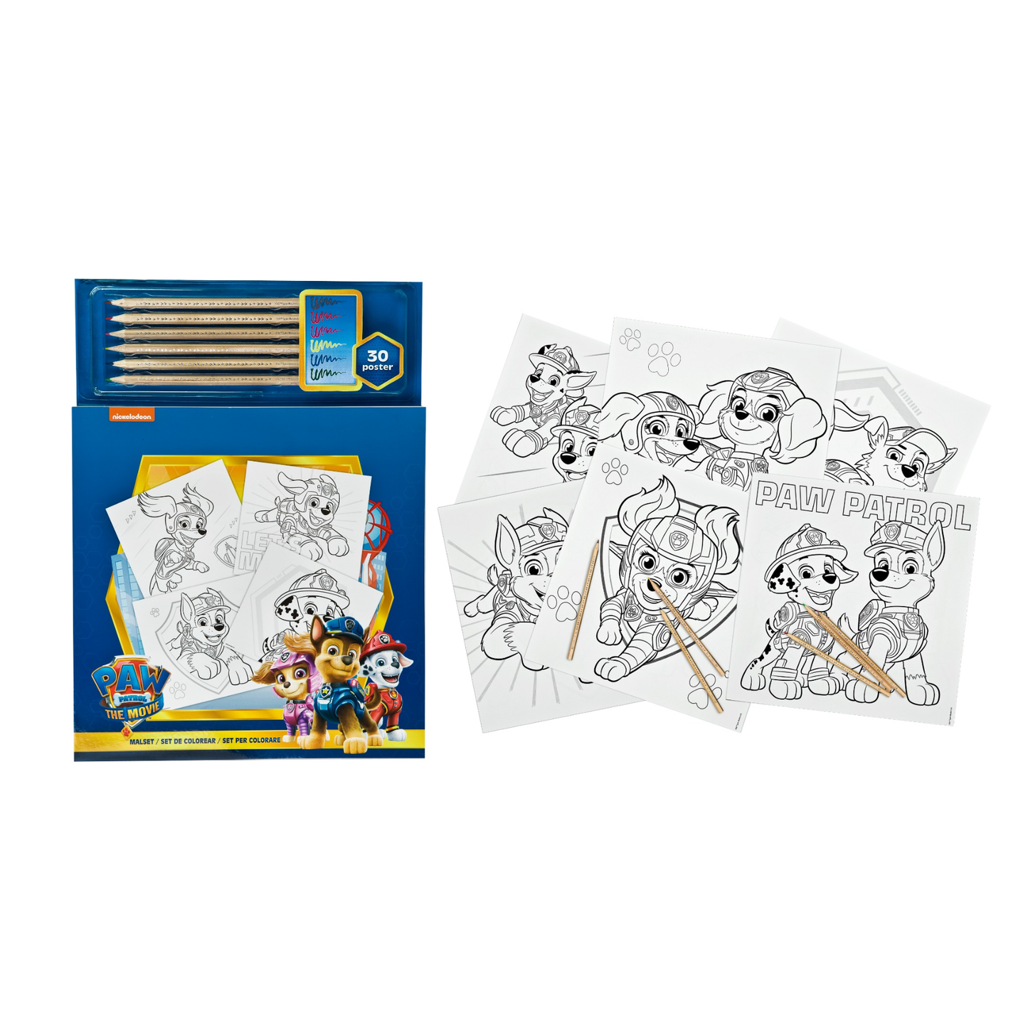 Paw Patrol Kleurset met 6 kleurpotloden