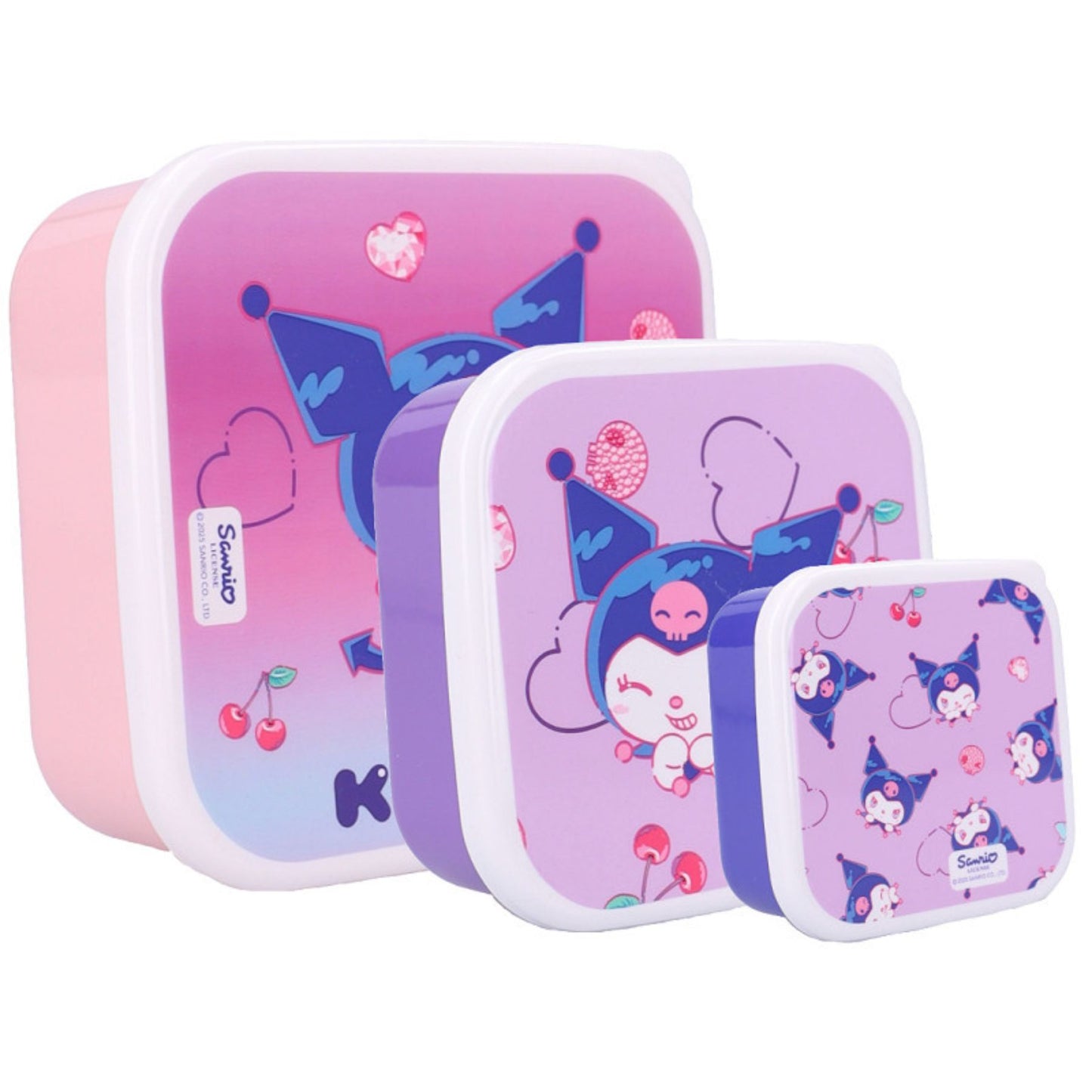 Kuromi Lunchset; Fles, Lunchbox en 3-in-1 Snackbox