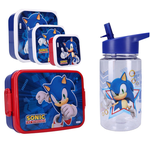Sonic Lunchset; Fles, Lunchbox en 3-in-1 Snackbox