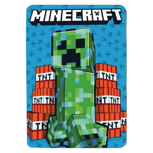 Minecraft fleece deken