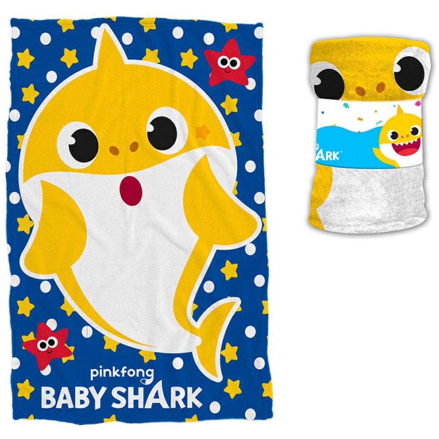 Baby Shark Coral-Fleece Deken
