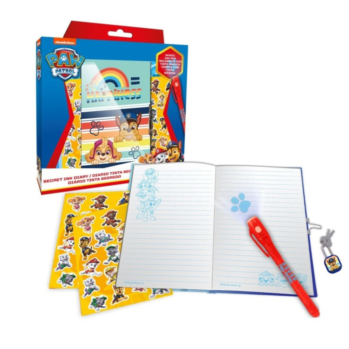 Paw Patrol geheim dagboek met magische pen A5