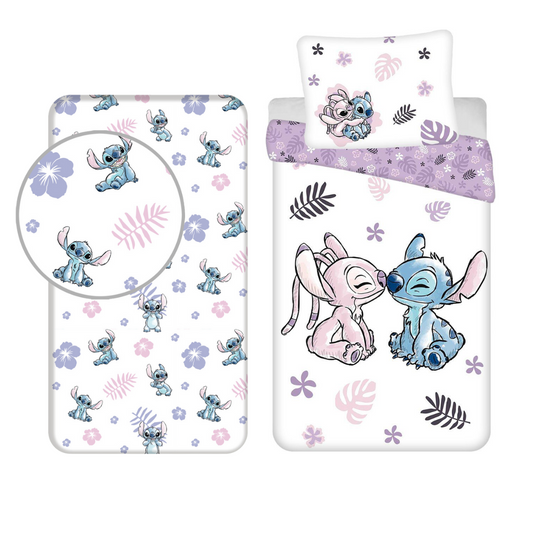 Lilo & Stitch slaapkamerset; dekbedovertrek en hoeslaken