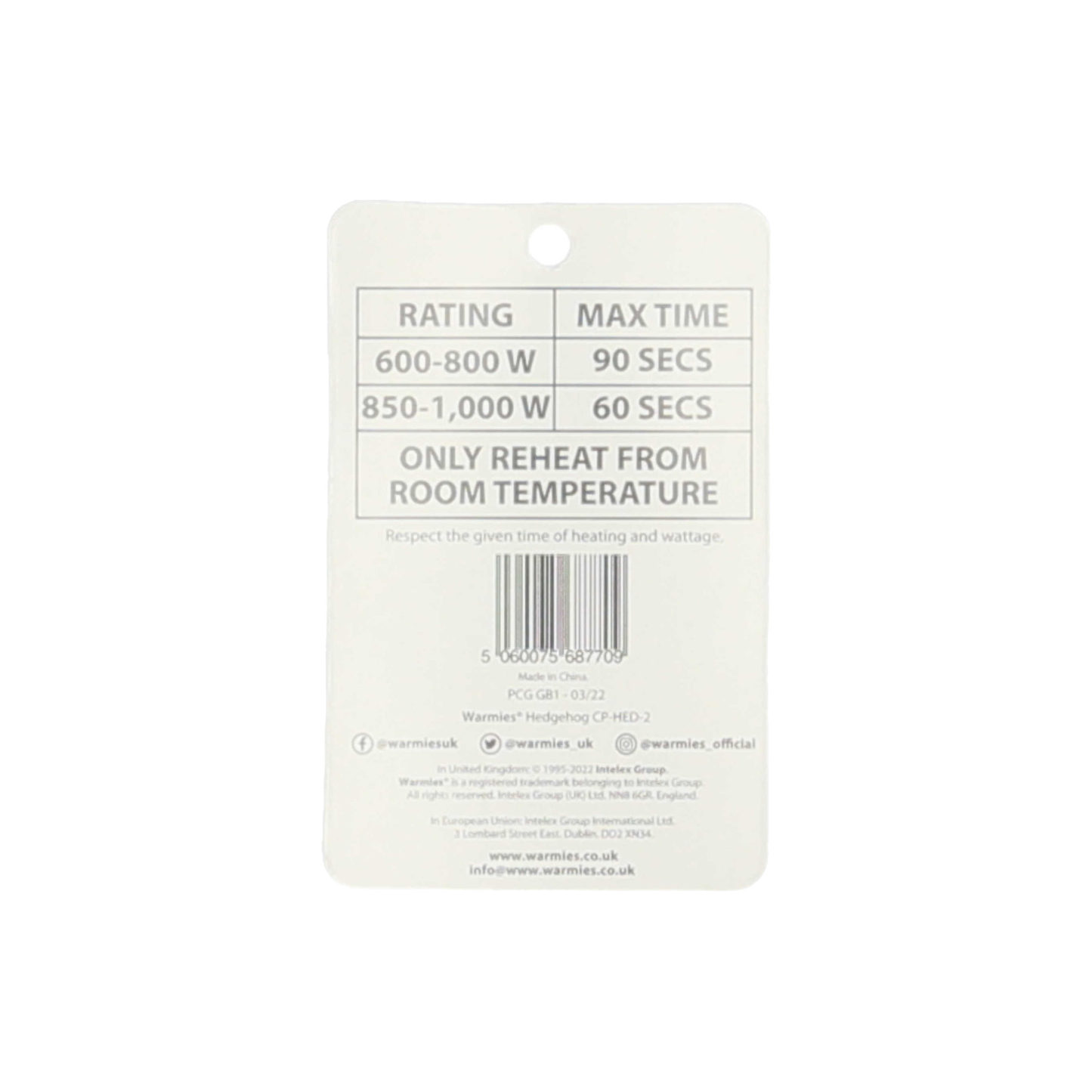Warmies Magnetron Pluche - Lavendel Geur - Teddy