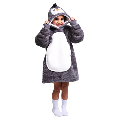 Noxxiez hoodie deken - pinguïn
