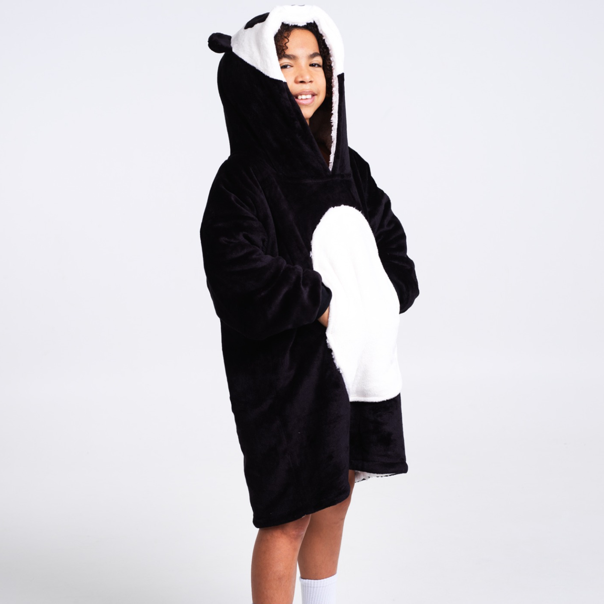 Noxxiez hoodie deken - panda