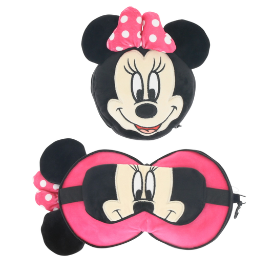 Minnie Mouse 2 in 1 slaapmasker en reiskussen