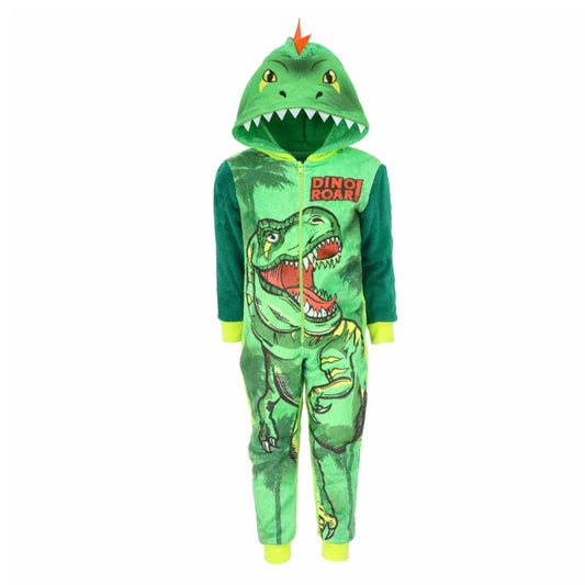 Coral-Fleece Onesie - Dinoroar!