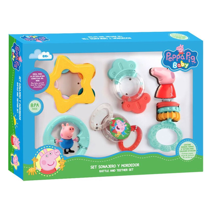 Peppa Pig Rammelaars en Bijtringen Set
