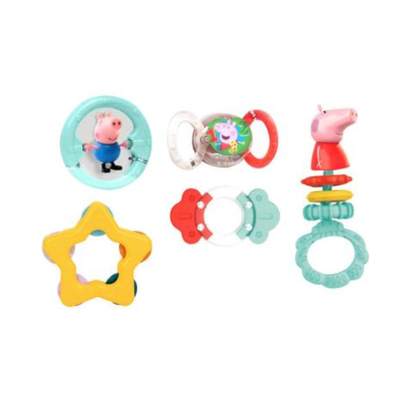 Peppa Pig Rammelaars en Bijtringen Set