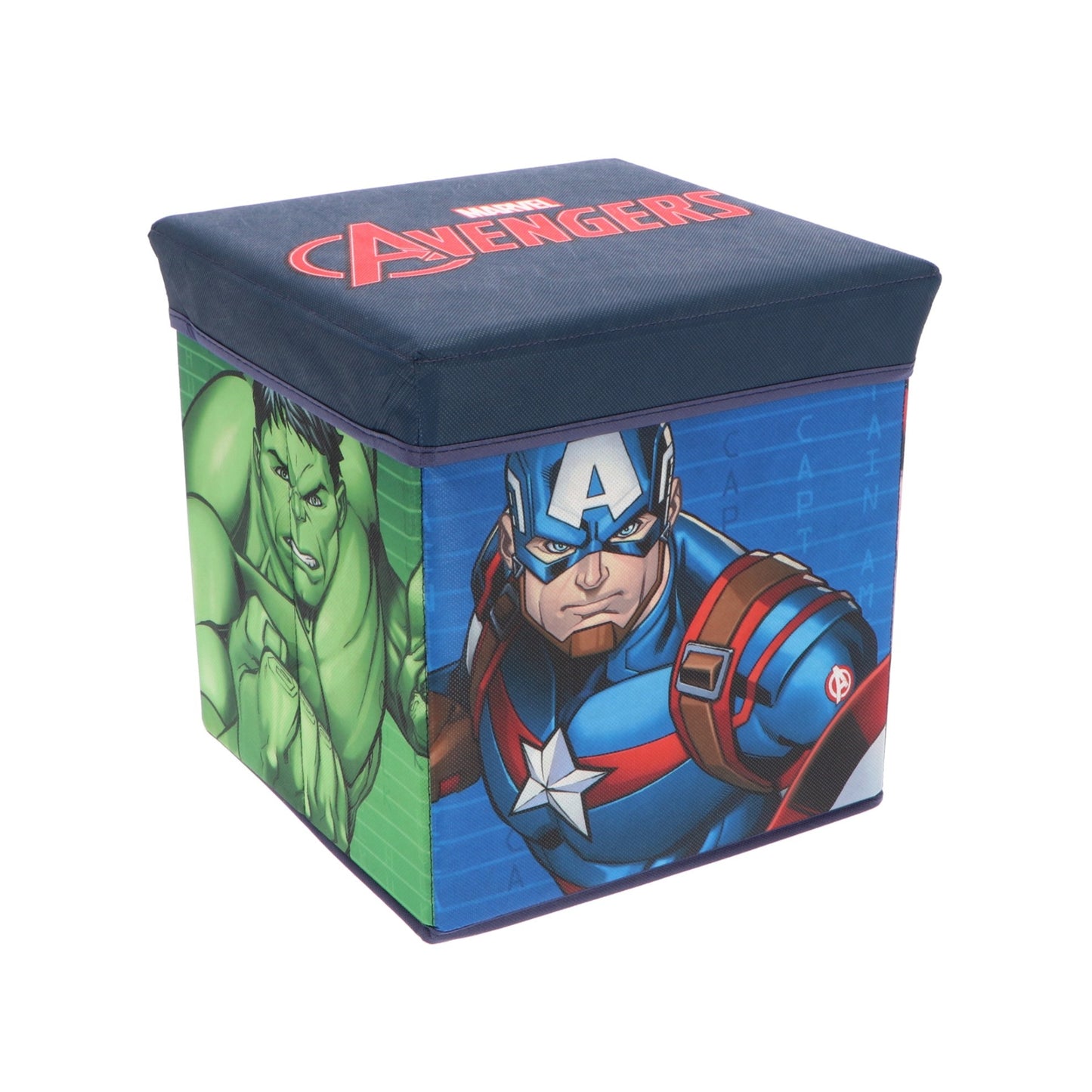 Avengers thuisblijfset – opbergbox / stoel, fleecedeken, hoodie deken en squishy