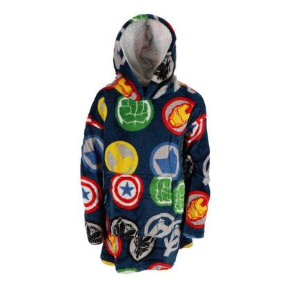 Avengers thuisblijfset – opbergbox / stoel, fleecedeken, hoodie deken en squishy