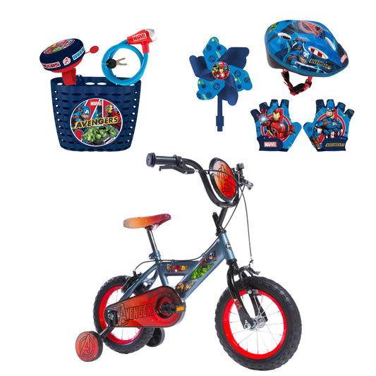 Avengers fietsset – fiets 12 inch, helm, handschoenen en accessoires
