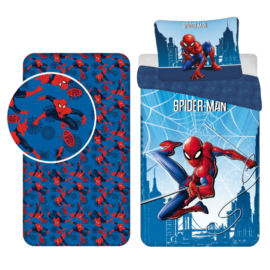 Spiderman dekbedovertrek + hoeslaken