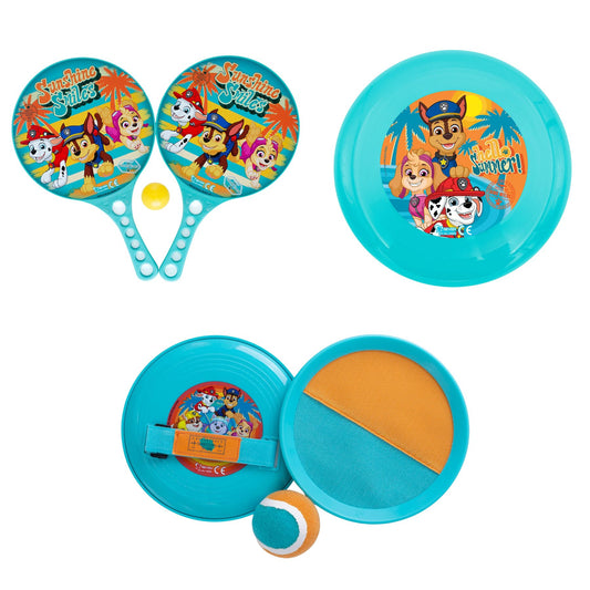 Paw Patrol strandset; tennis, frisbee en vangspel met bal