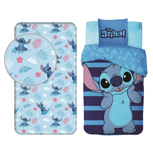 Lilo & Stitch slaapkamerset; dekbedovertrek en hoeslaken