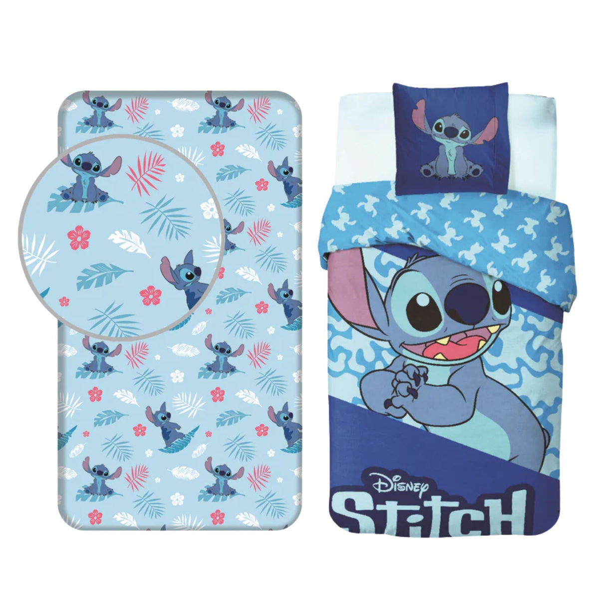 Lilo & Stitch slaapkamerset; dekbedovertrek en hoeslaken