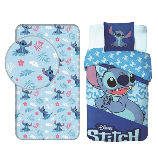 Lilo & Stitch slaapkamerset; dekbedovertrek en hoeslaken