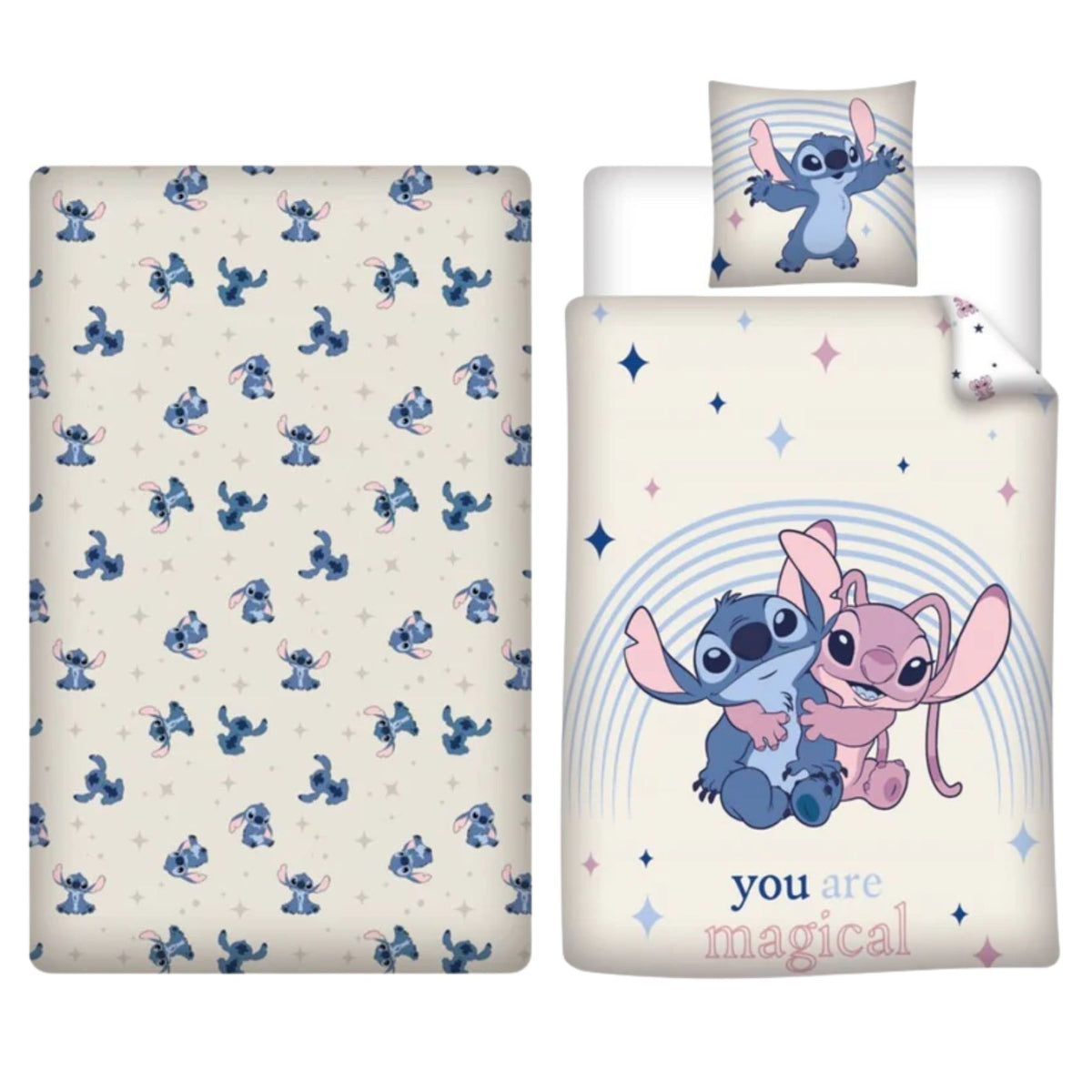 Lilo & Stitch slaapkamerset; dekbedovertrek en hoeslaken
