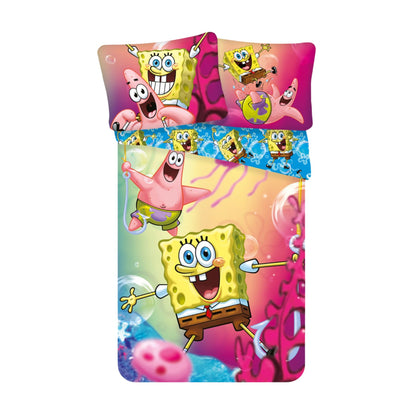 Spongebob slaapkamerset; dekbedovertrek en hoeslaken