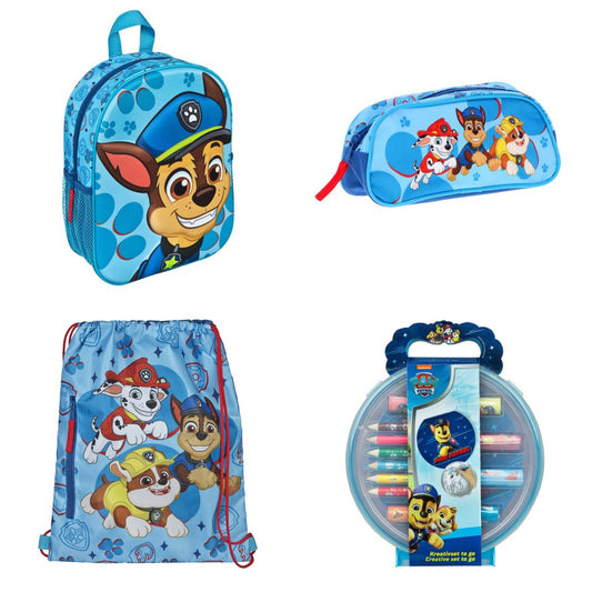 Paw Patrol back to school set; 3D rugzak, etui, gymtas en schrijfwarenset