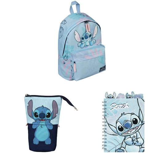 Lilo & Stitch back to school set; rugzak, 2-in-1 etui en pennenhouder en notitieboek