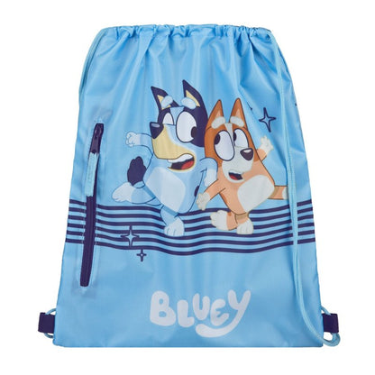Bluey tassenset; 3D rugzak, etui, en gymtas