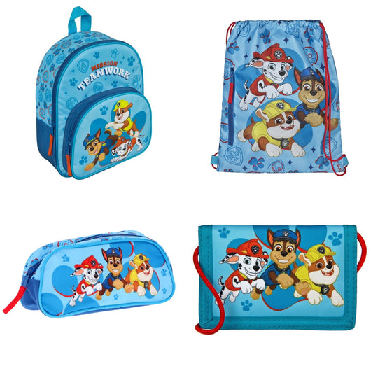 Paw Patrol tassenset; rugzak, gymtas, etui en portemonnee