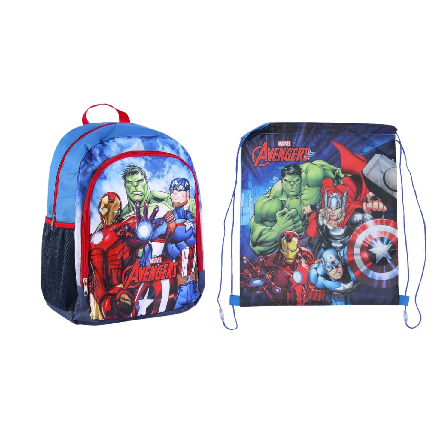 Avengers tassenset; rugzak en gymtas