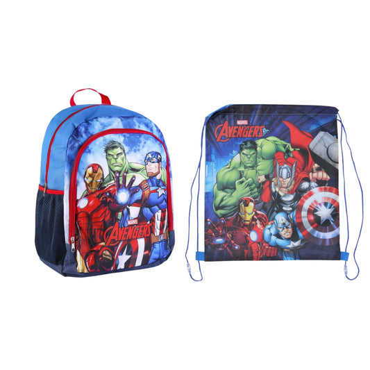 Avengers tassenset; rugzak en gymtas