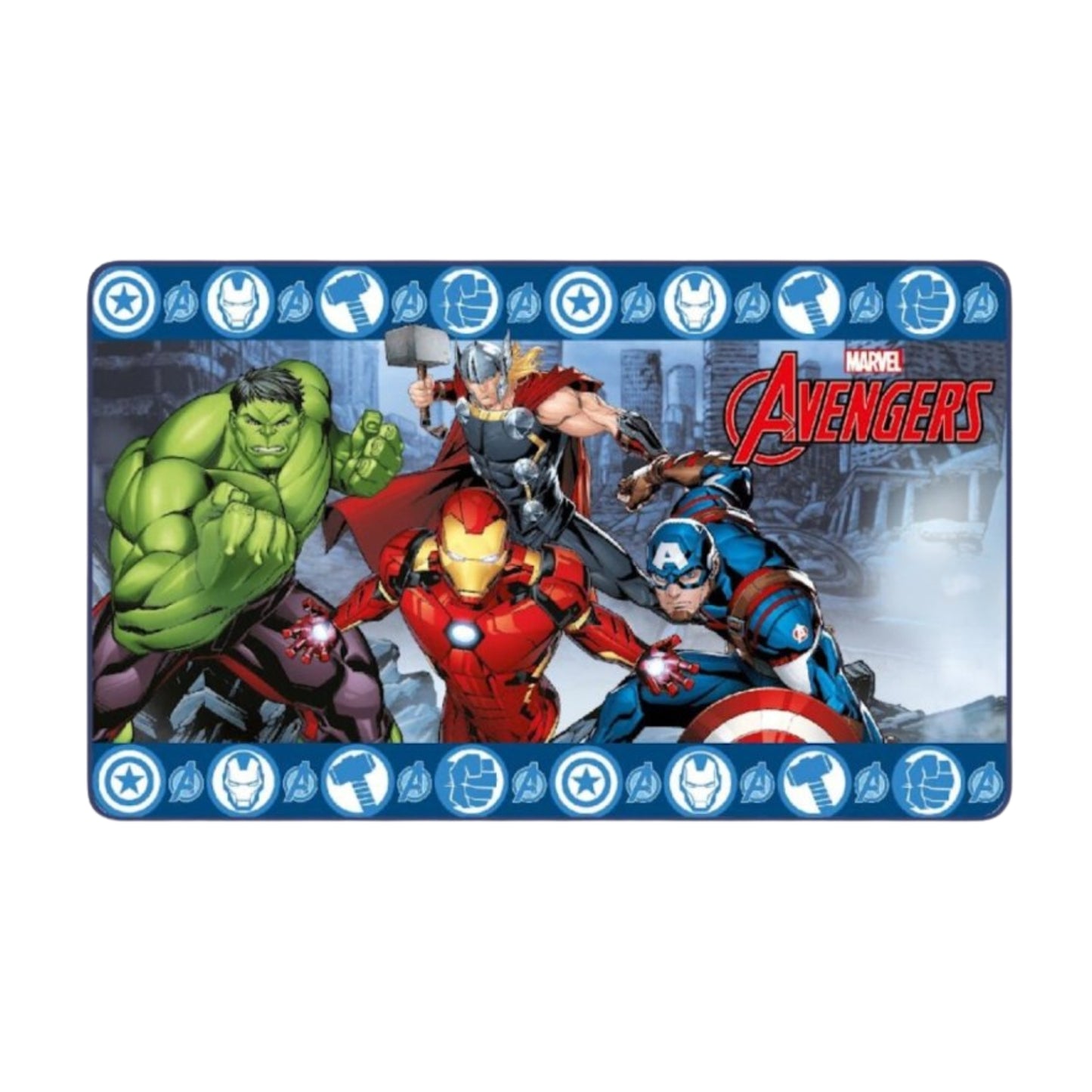Avengers slaapkamerset; dekbedovertrek, hoeslaken, vloerkleed, opbergbox en beddensprei