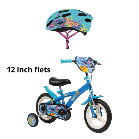 Lilo & stitch fietsset; fiets 12 inch en helm