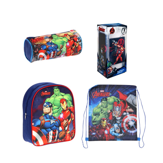Avengers schoolset; rugzak, etui, gymtas en schrijfwarenset