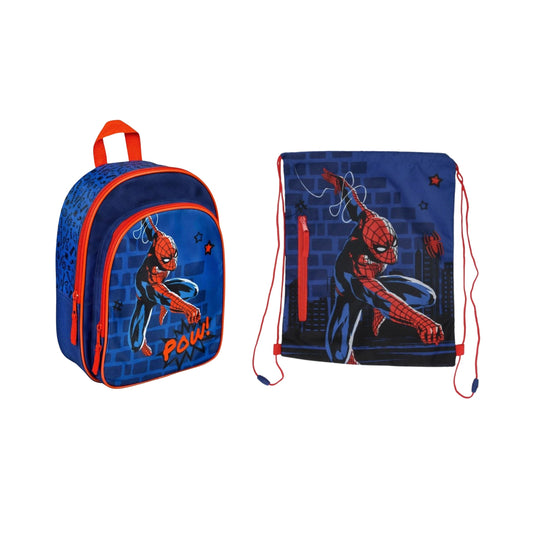 Spiderman Tassenset; rugzak en gymtas