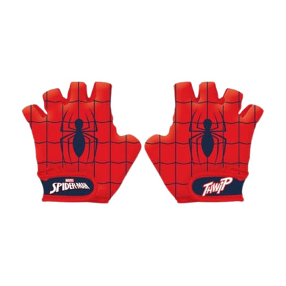 Spiderman fietsset blauw; fiets 16 inch, helm en handschoenen