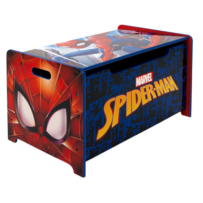 Spiderman slaapkamerset; speelgoedkist, fleecedeken, hoodiedeken, kussen en stoel