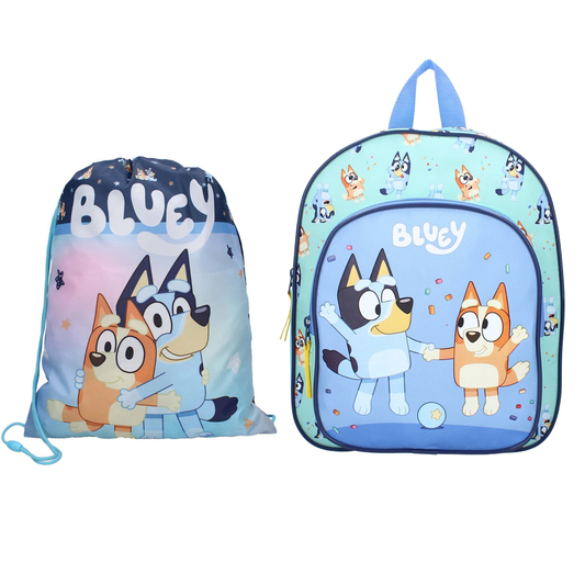 Bluey tassenset; rugzak en gymtas