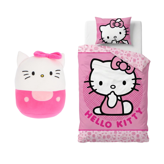 Hello Kitty dekbedovertrek + squishy