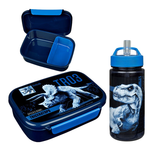 Jurassic World lunchset; drinkfles en lunchbox