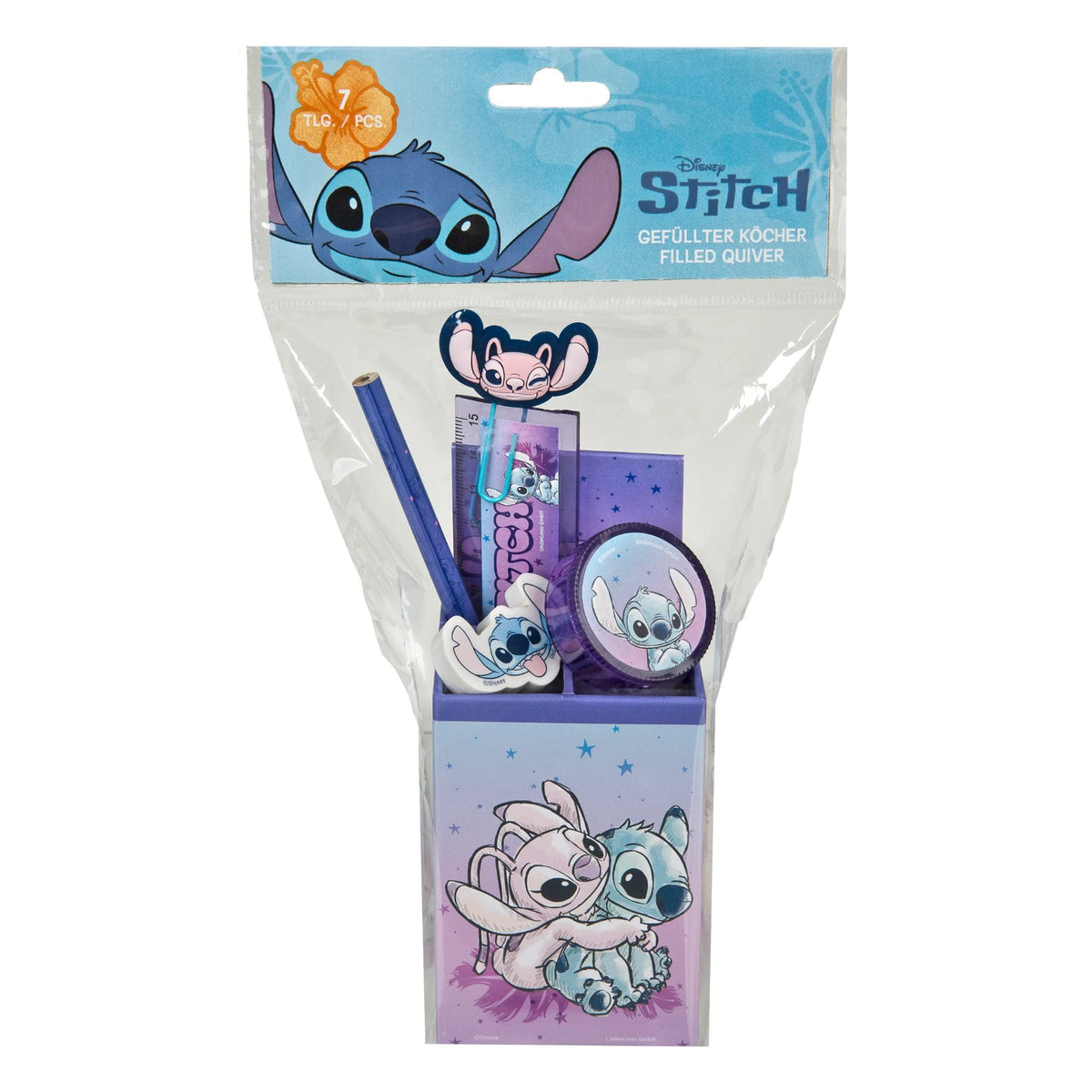 Lilo & Stitch gevulde pennenbak 7-delig