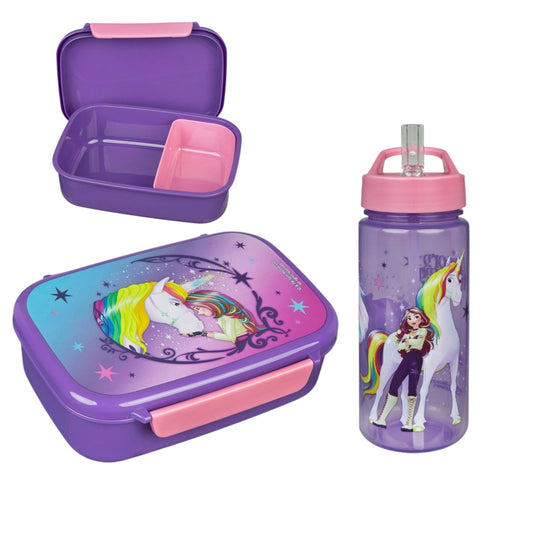 Unicorn Acadcemy lunchset; drinkfles en lunchbox