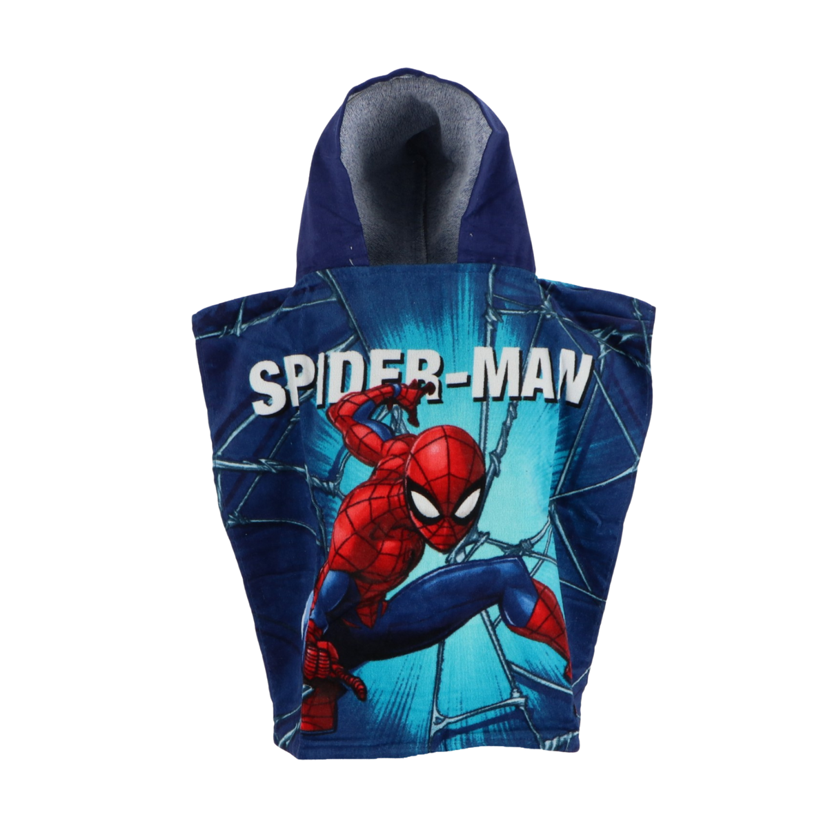 Spiderman strandset; strandlaken, poncho en vissershoedje