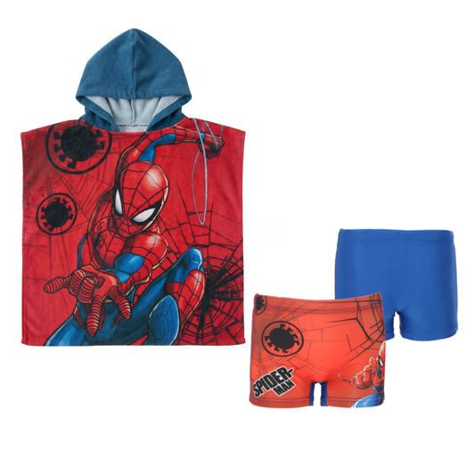 Spiderman Zwemset - Poncho + Zwemboxer