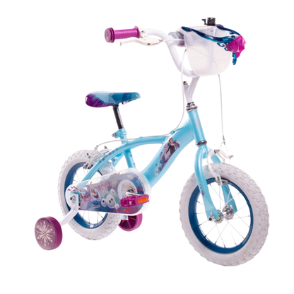 Frozen fietsset; fiets 12 inch, handschoenen, windmolen, stuur fransjes en helm