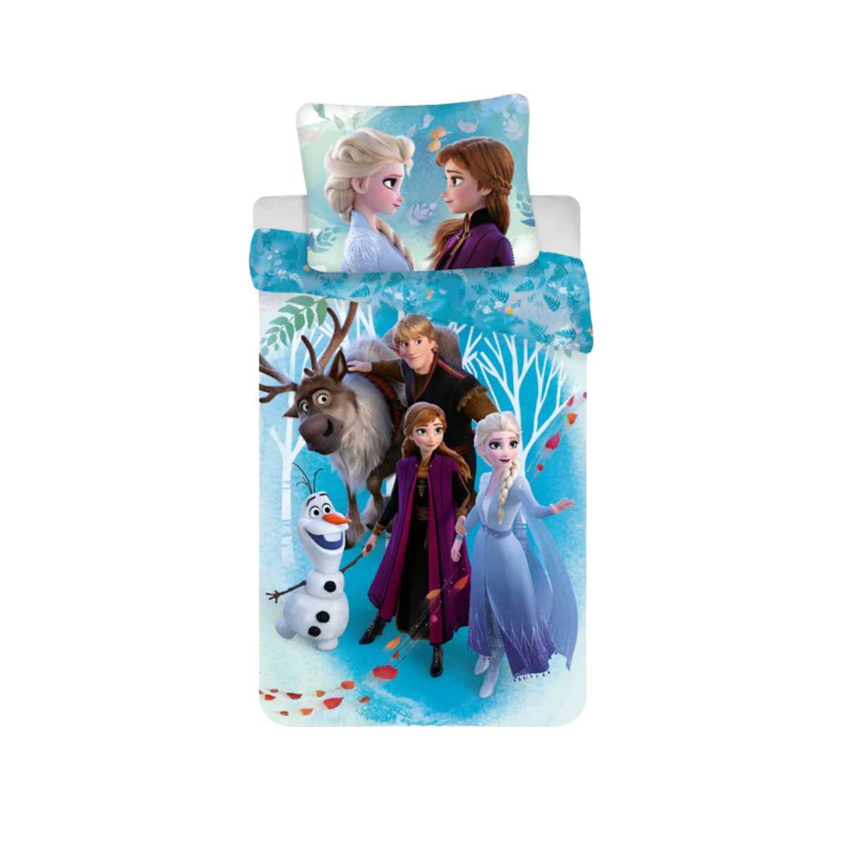 Frozen slaapkamerset; dekbedovertrek, hoeslaken, vloerkleed en opbergbox