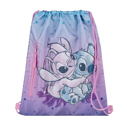 Lilo & Stitch tassenset paars; rugzak en gymtas