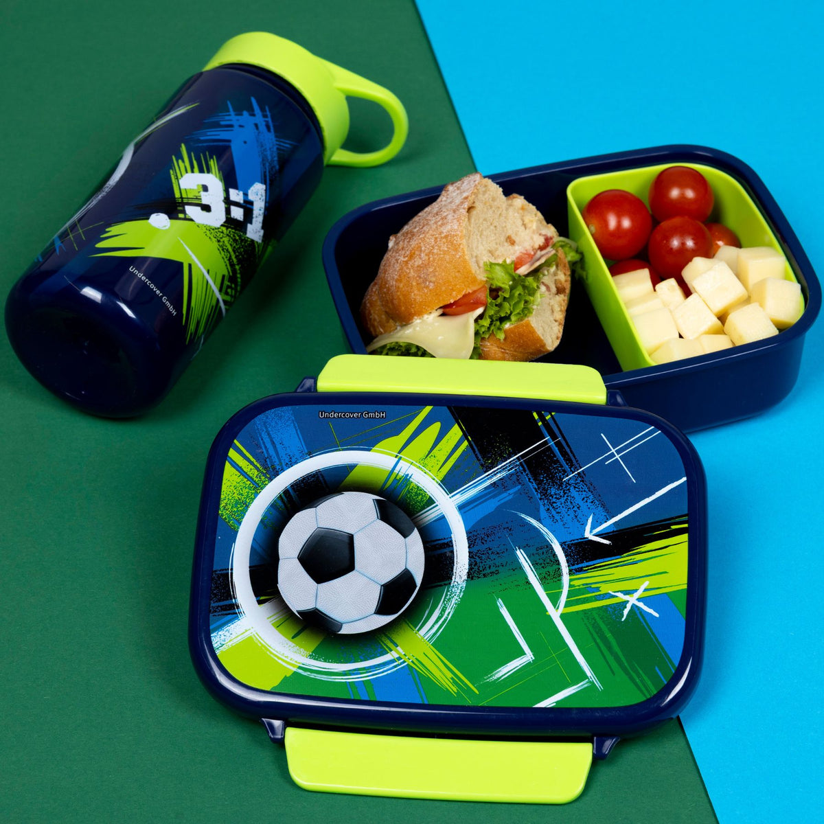 Team Player lunchset; lunchbox en drinkfles