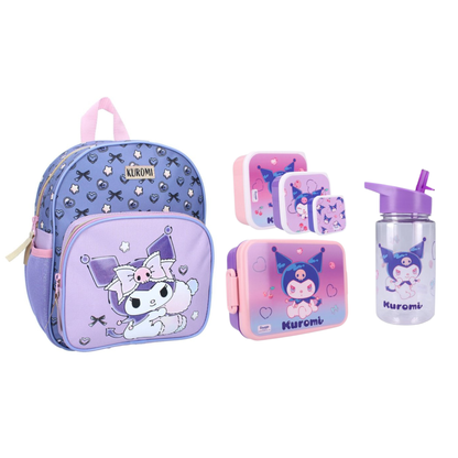 Kuromi schoolset; rugzak en lunchset 5-delig