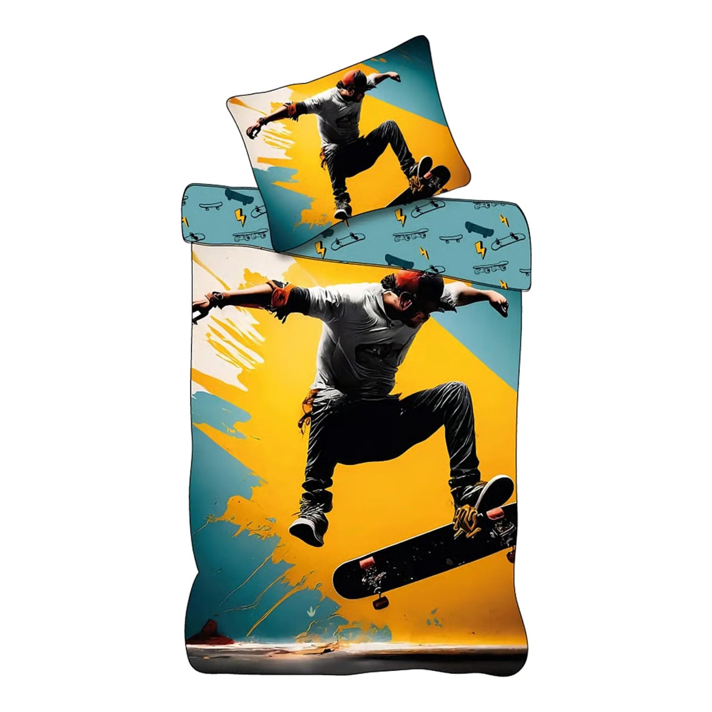 Dekbedovertrek - skateboard